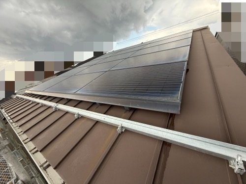 アングルタイプの雪止め金具設置