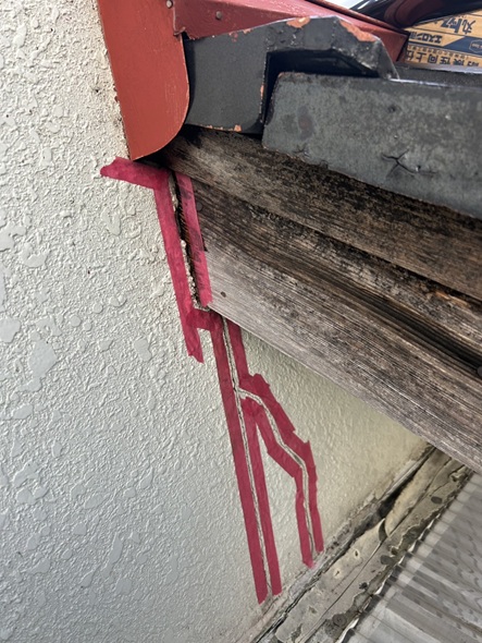 コーキング工事　養生