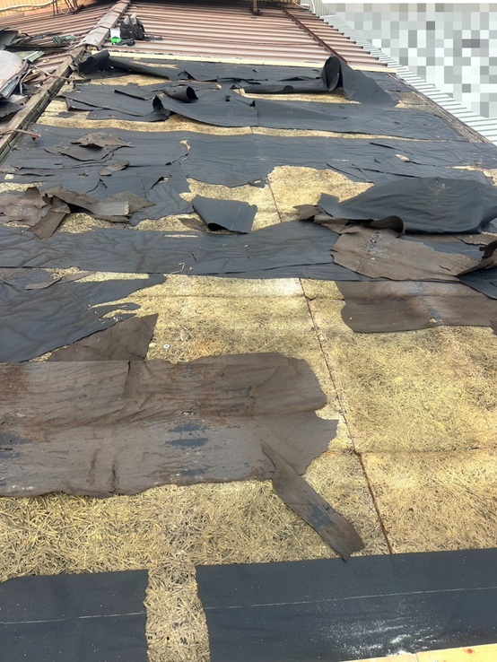 葺き替え部分のみトタン撤去