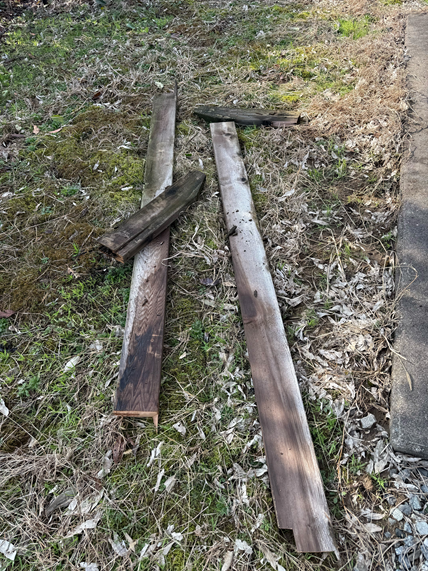 朽ちていた屋根垂木