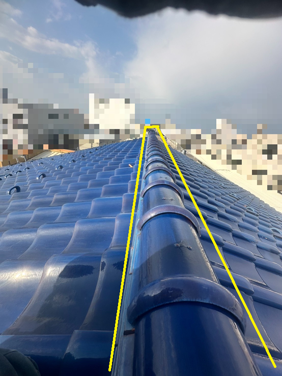 棟瓦の積み直し工事