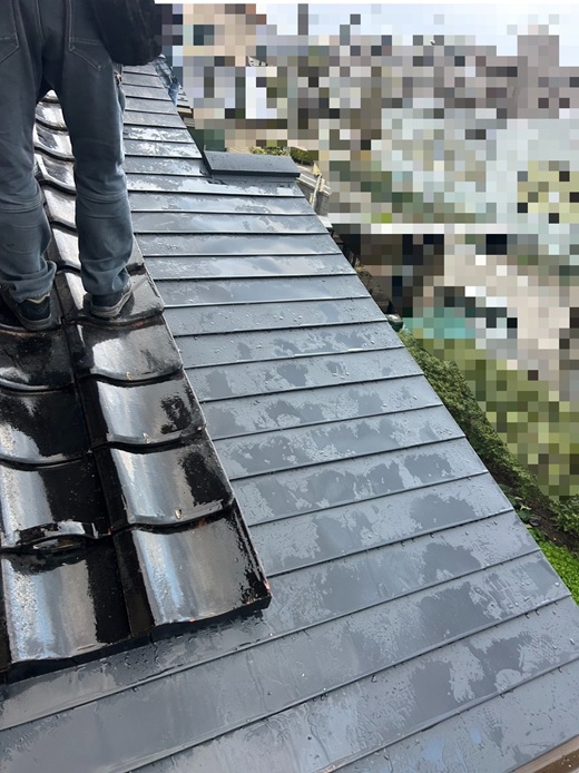 雨漏り箇所葺き替え