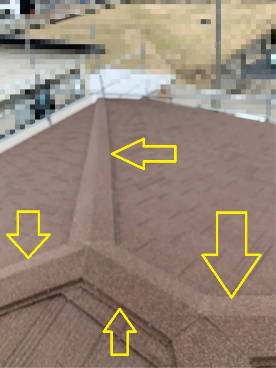 棟板金を取り付けました