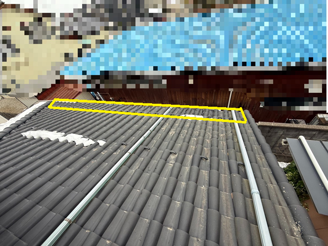 1階屋根ゆきもち設置