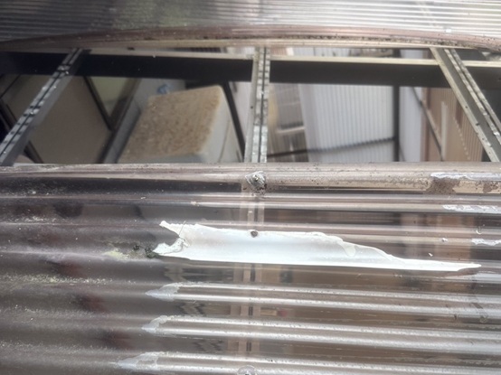 既存の波板撤去