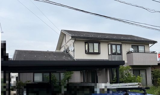 スレート屋根の現場調査
