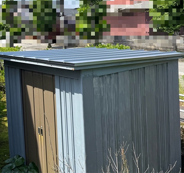 雨漏りしていた物置屋根カバー工事