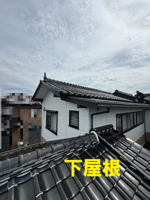 下屋根は葺き替えせず