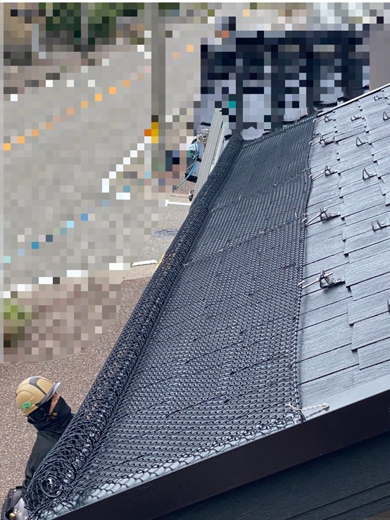 雪止めネット設置 完了！