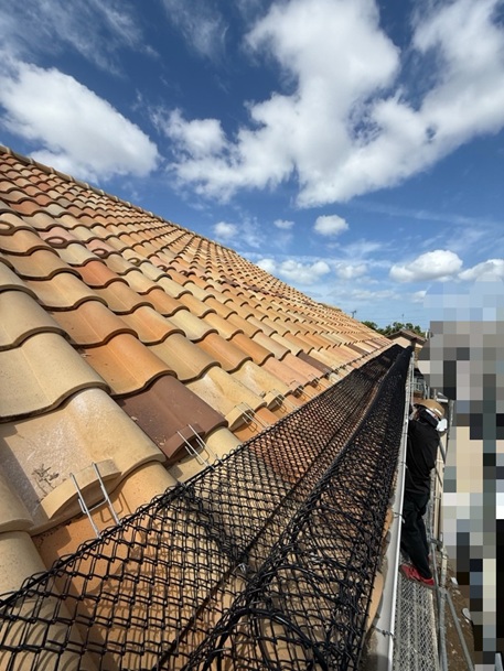 雪止めネット設置後