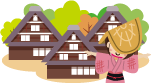 富山県の伝統的な田舎の建物とおわら風の盆
