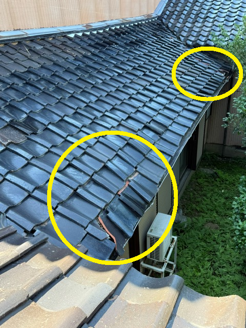 【砺波市】瓦屋根修理のご依頼をいただきました【現場調査】