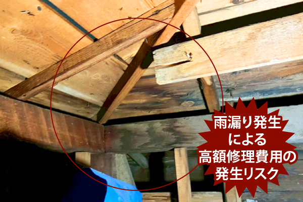 雨漏り発生による高額修理費用の発生リスク